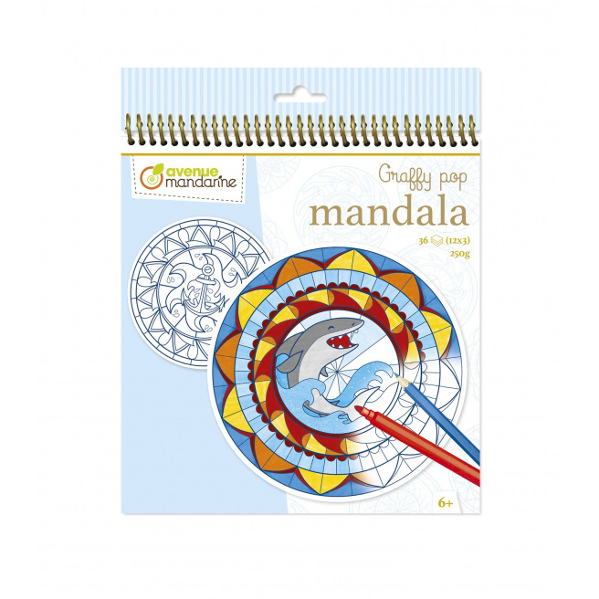 Carnet de coloriage Avenue Mandarine GRAFFY POP MANDALA Carnet de coloriage Avenue Mandarine GRAFFY POP MANDALA