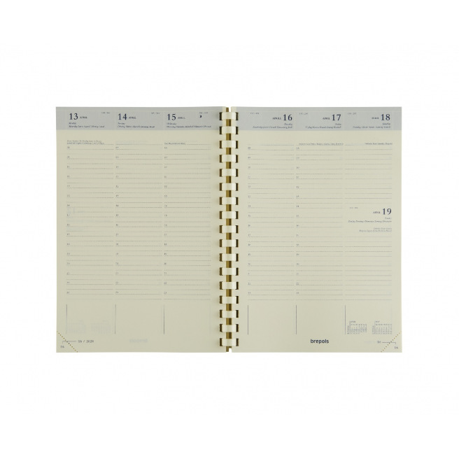 Brepols BRETIME Schoolagenda 16 MAANDEN - 14,8 x 21 cm - 1 week op 2 pagina's