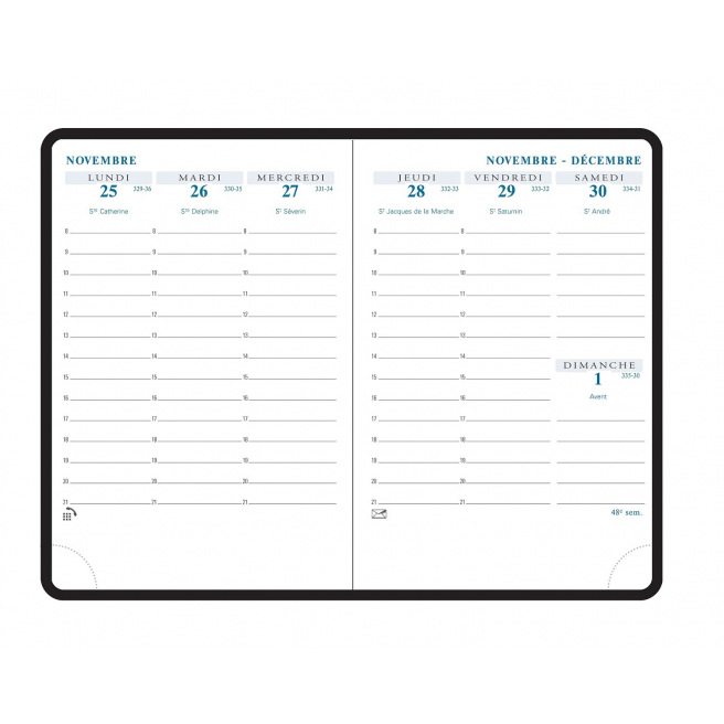 Schoolagenda Exacompta AGORA - 10,5 x 15,5 cm - 1 week over 2 pagina's