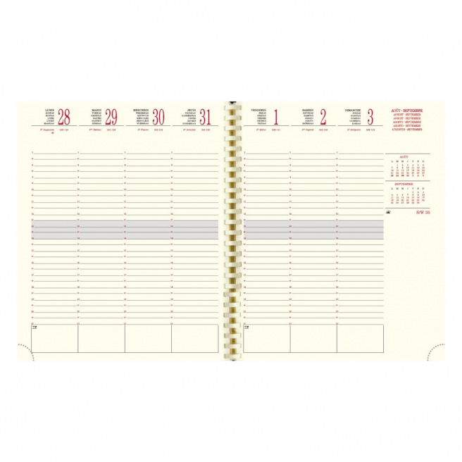 Schoolagenda Exacompta SAD 22 - 16 MAANDEN - 18,5 x 22,5 cm - 1 week over 2 pagina's