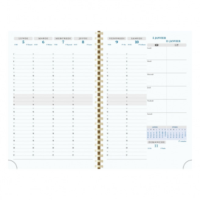 Schoolagenda Exacompta SAD 20 - 16 MAANDEN - 15 x 21 cm - 1 week over 2 pagina's