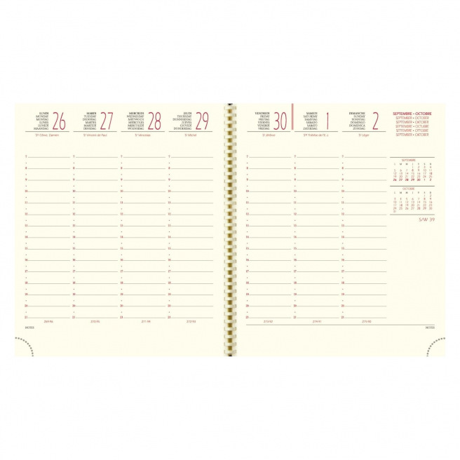 Schoolagenda Exacompta SAD 18S - 16 MAANDEN - 15 x 17 cm - 1 week op 2 pagina's