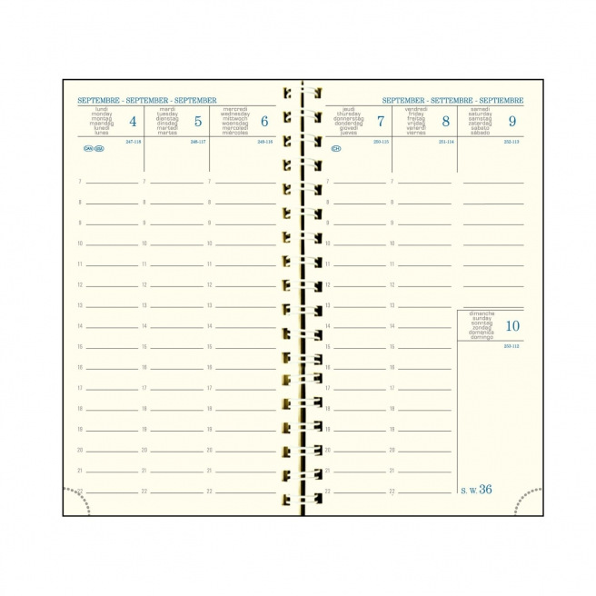 Schoolagenda Exacompta SAD 16S - 16 MAANDEN - 9 x 16 cm - 1 week op 2 pagina's