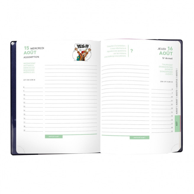 Schoolagenda Exacompta CAMPUS - 12 x 17 cm - 1 dag per pagina