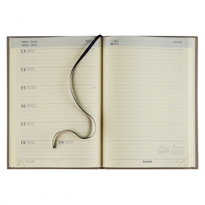 Agenda scolaire Brepols WEEKLY NOTEBOOK 16 MOIS - 14,8 x 21 cm - 1 semaine par page + notes