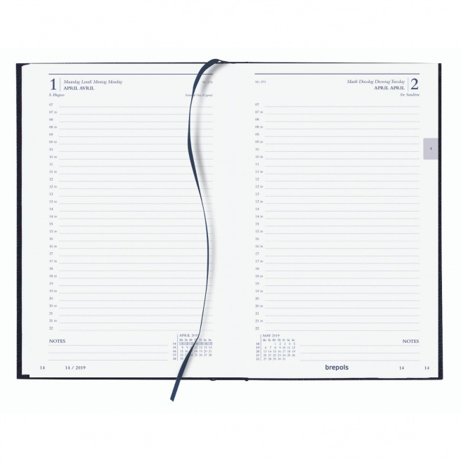 Agenda scolaire Brepols SATURNUS 16 MOIS - 13,3 x 20,8 cm - 1 jour par page