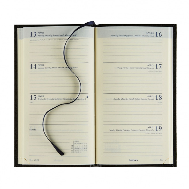 Brepols INTERPLAN schoolagenda 16 MAANDEN - 9 x 16 cm - 1 week op 2 pagina's