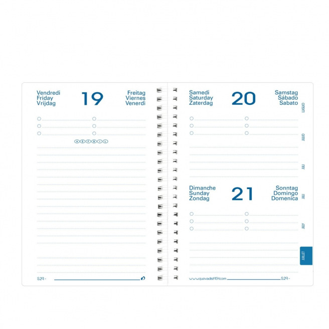 Agenda scolaire Quo Vadis EUROTEXTAGENDA - 10 x 15 cm - 1 jour par page
