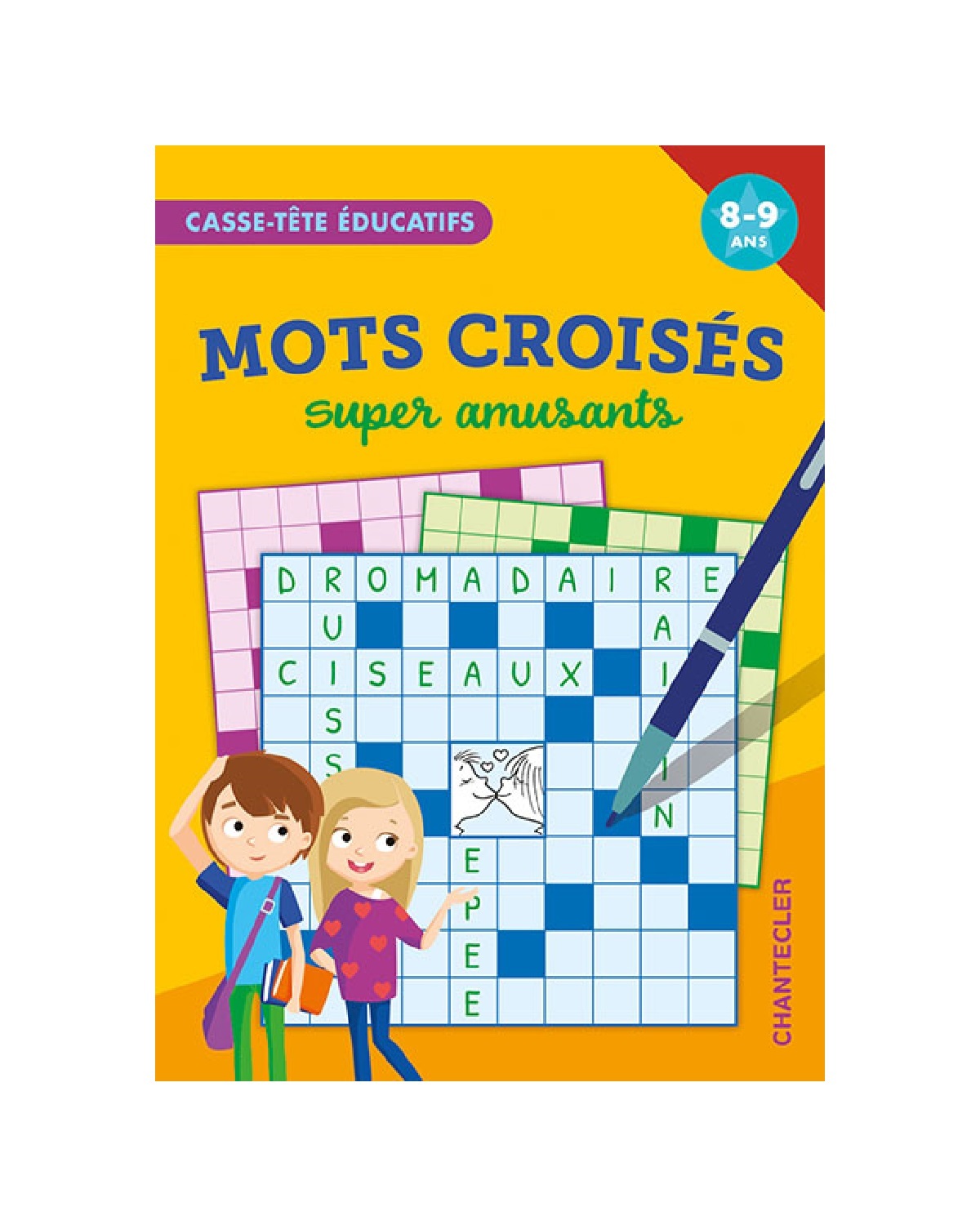 Bloc de jeux de mots croisés amusants pour enfants