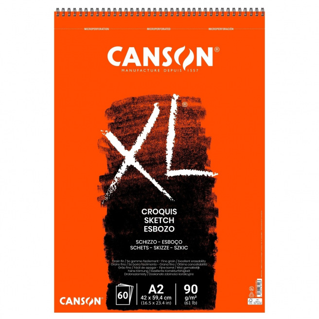 CANSON XL CROQUIS 90 g spiraalblok van papier CANSON XL CROQUIS 90 g spiraalblok van papier