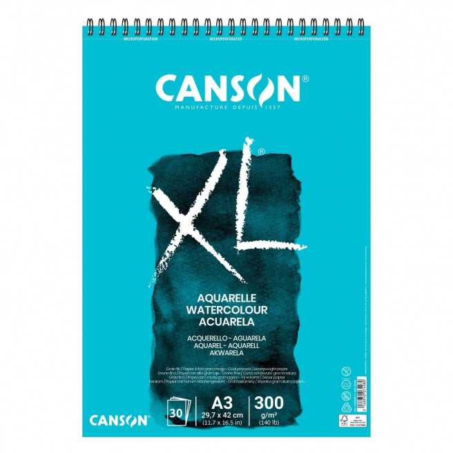 Spiraalblok van CANSON XL AQUARELLE 300 g papier Spiraalblok van CANSON XL AQUARELLE 300 g papier