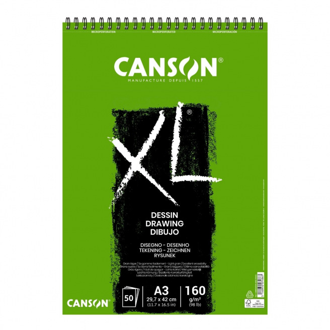 Spiraalblok van CANSON XL DESSIN 160 g papier Spiraalblok van CANSON XL DESSIN 160 g papier