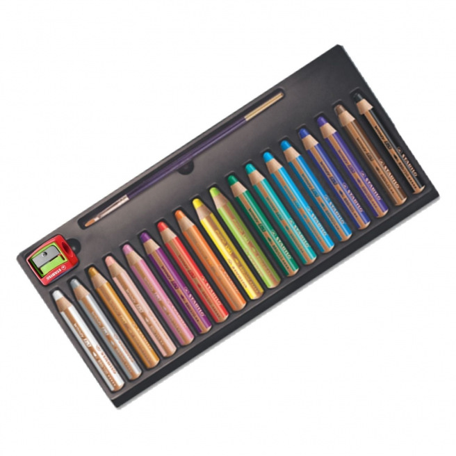 Crayons de couleur Stabilo WOODY 3 en 1 Crayons de couleur Stabilo WOODY 3 en 1