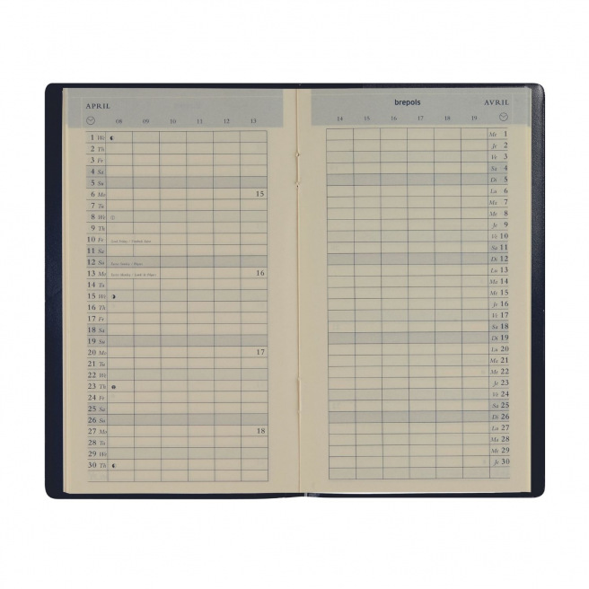 Brepols PLAN-O-RAMA Agenda - 9,2 x 16 cm - 1 maand over 2 pagina's Brepols PLAN-O-RAMA Agenda - 9,2 x 16 cm - 1 maand over 2 pagina's