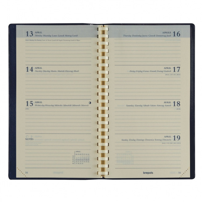 Brepols INTERPLAN Agenda - 9 x 16 cm - 1 week over 2 pagina's Brepols INTERPLAN Agenda - 9 x 16 cm - 1 week over 2 pagina's