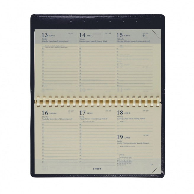 Agenda Brepols OMNIPLAN - 16 x 9 cm - 1 semaine sur 2 pages