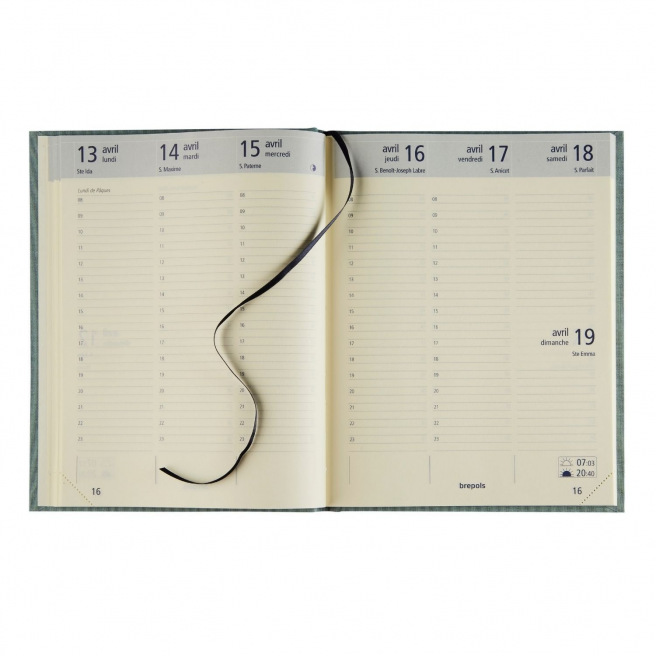 Brepols OPTIVISION LARGE FR-agenda - 17 x 22 cm - 1 week over 2 pagina's
