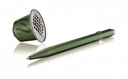 Wist je dat Caran d'Ache pennen maakt van koffiecapsules?