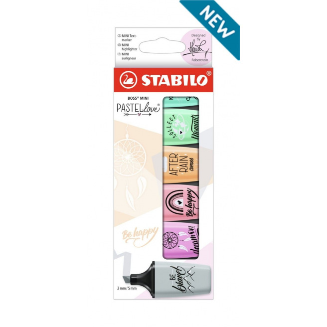 Pot de 6 surligneurs Stabilo Boss Original Pastel - STABILO