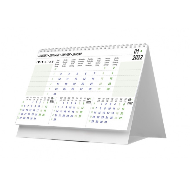 Bureaublad kalender - 4 maanden - 20 x 15 cm