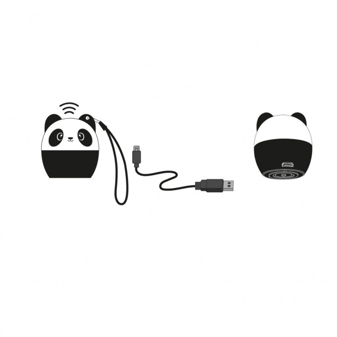 Mini Bluetooth-luidspreker LEGAMI PUMP UP THE VOLUME - panda Mini Bluetooth-luidspreker LEGAMI PUMP UP THE VOLUME - panda