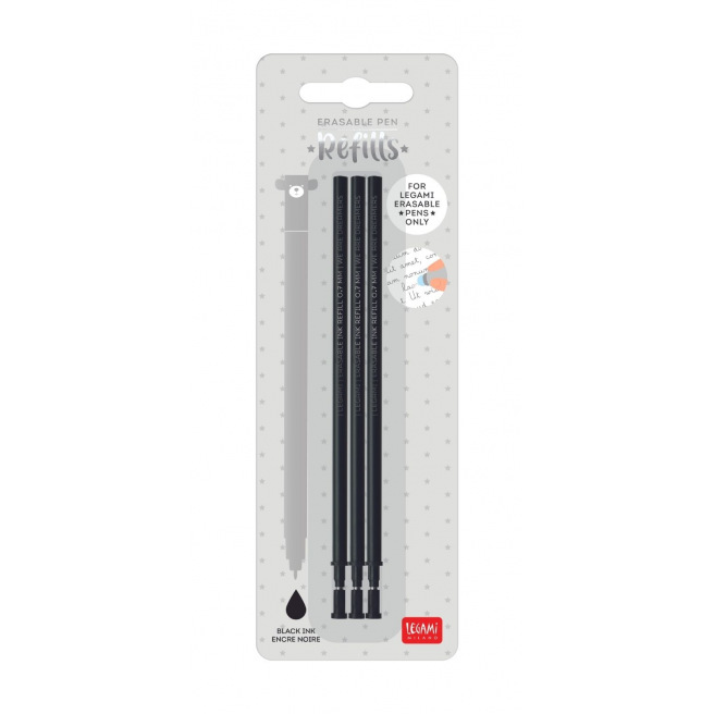 Stylo effaçable LEGAMI Panda pointe moyenne 0,7mm encre gel noire