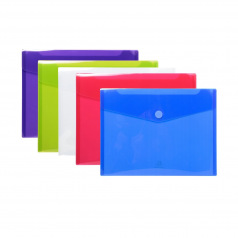 POCHETTE A6 ASSORTIS FROSTY TRANSPARENT PACK DE 12 - Pochettes/Pochettes  enveloppes 