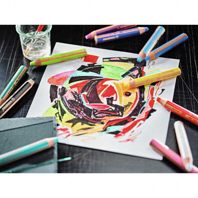Crayons de couleur Stabilo WOODY 3 en 1 Crayons de couleur Stabilo WOODY 3 en 1