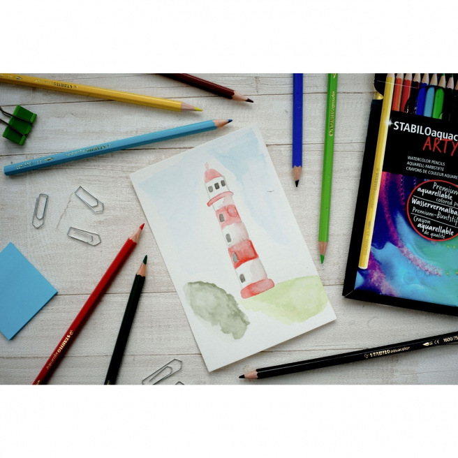 Crayons de couleur STABILO AQUACOLOR ARTY aquarellables Crayons de couleur STABILO AQUACOLOR ARTY aquarellables