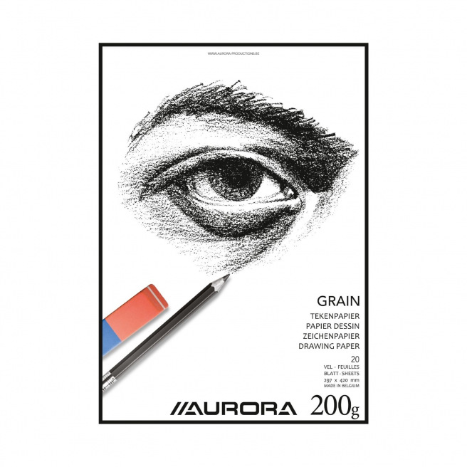 AURORA blok tekenpapier met korrel AURORA blok tekenpapier met korrel