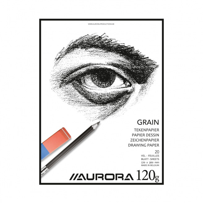 AURORA blok tekenpapier met korrel AURORA blok tekenpapier met korrel