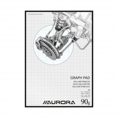 Aurora A4 millimeterpapier blok - blok van 50 vellen Aurora A4 millimeterpapier blok - blok van 50 vellen