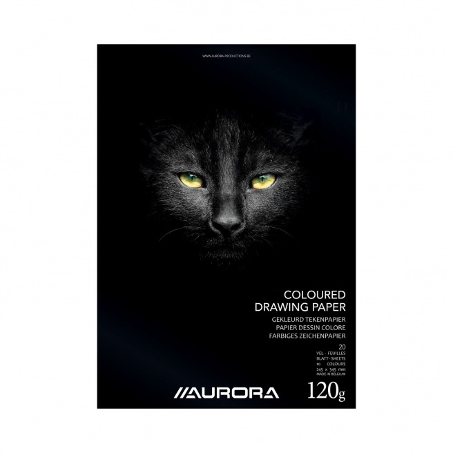 Bloc de papier dessin de couleur AURORA - 120 g Bloc de papier dessin de couleur AURORA - 120 g