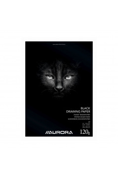 AURORA zwart tekenpapier blok - 120 g