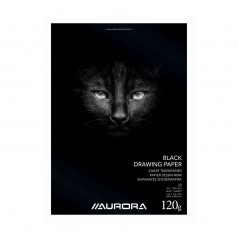 AURORA zwart tekenpapier blok - 120 g