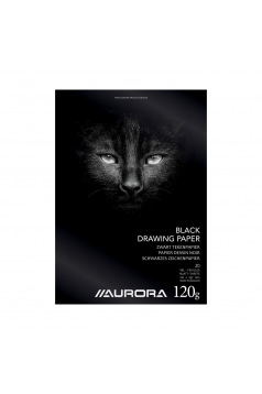 Bloc de papier dessin noir AURORA - 120 g