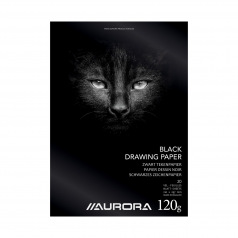 Bloc de papier dessin noir AURORA - 120 g Bloc de papier dessin noir AURORA - 120 g