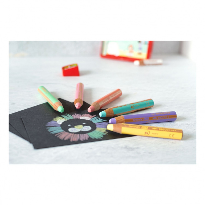 Crayons de couleur Stabilo WOODY 3 en 1 Crayons de couleur Stabilo WOODY 3 en 1