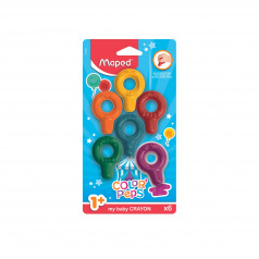 MAPED BABY kleurkrijt - blister van 6 MAPED BABY kleurkrijt - blister van 6