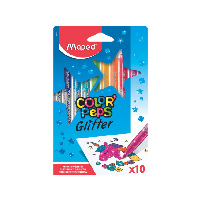 Coffret Maped color peps glittering feutres et crayons 31 pièces