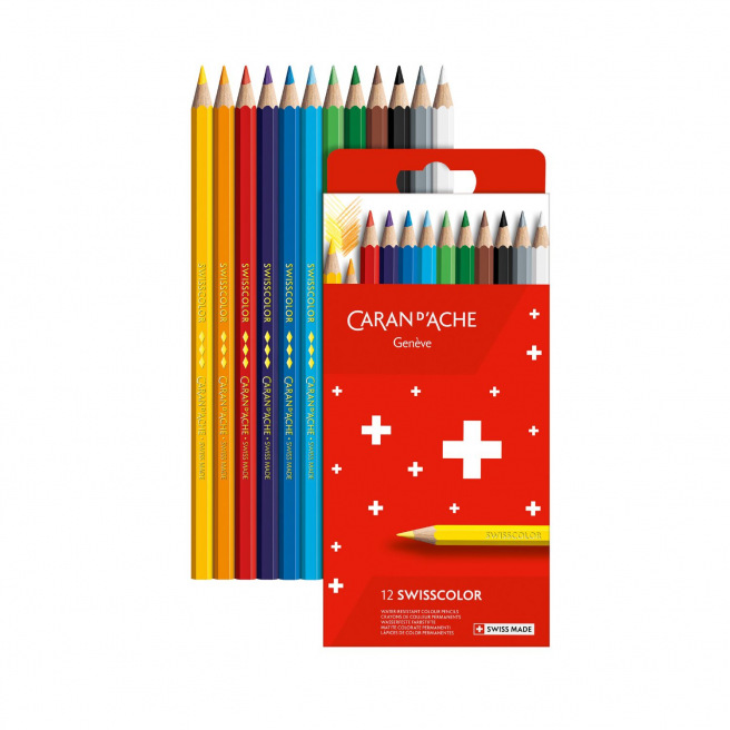 Crayons de couleur Caran d'ache SCHOOL - étui de 12