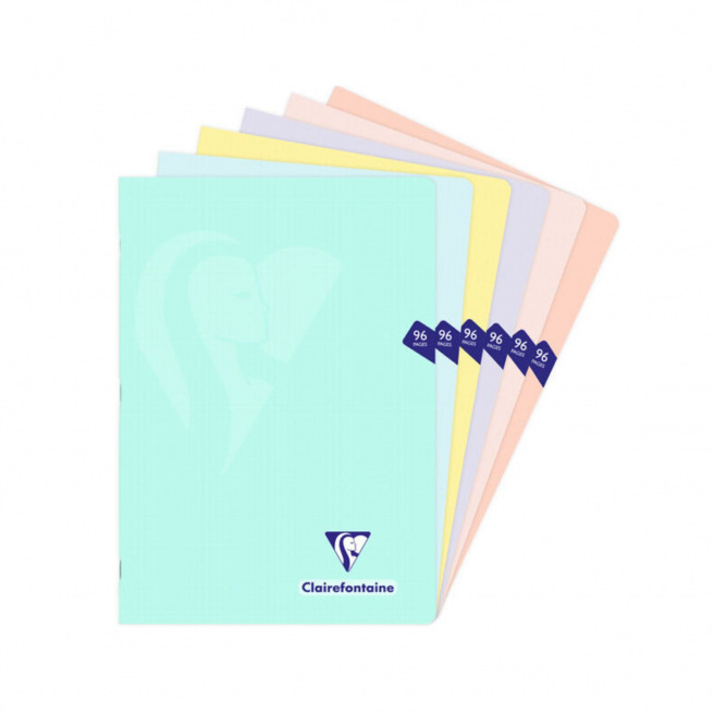 Cahier agrafé CLAIREFONTAINE MIMESYS PASTEL Cahier agrafé CLAIREFONTAINE MIMESYS PASTEL