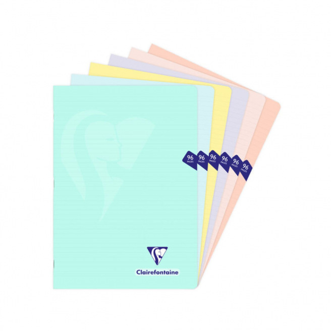 Cahier agrafé CLAIREFONTAINE MIMESYS PASTEL Cahier agrafé CLAIREFONTAINE MIMESYS PASTEL