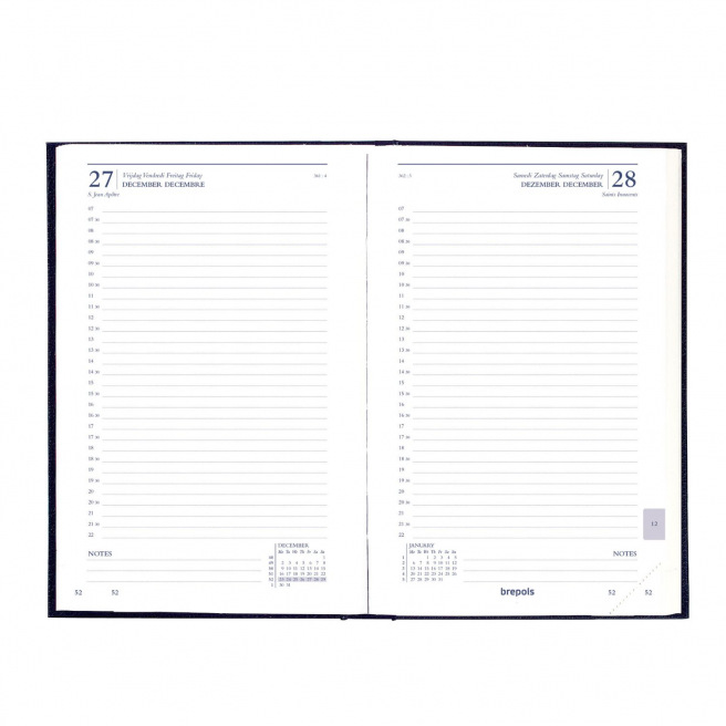 Agenda Brepols SATURNUS 216 - 13,3  x 20,8 cm - 1 jour par page