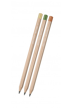 Set de 3 crayons graphite Caran d'Ache Swiss Wood Nespresso - édition limitée