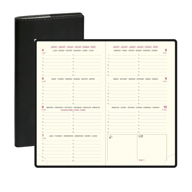 Agenda Exacompta EUROTIME 16 - 8,5 x 16 cm - 1 week op 2 pagina's Agenda Exacompta EUROTIME 16 - 8,5 x 16 cm - 1 week op 2 pagina's