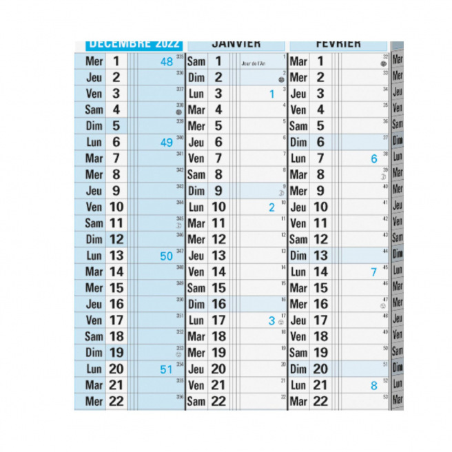 Planning mural dépliant Exacompta PLANEXA - 90 x 33 cm - 15 mois Planning mural dépliant Exacompta PLANEXA - 90 x 33 cm - 15 mois