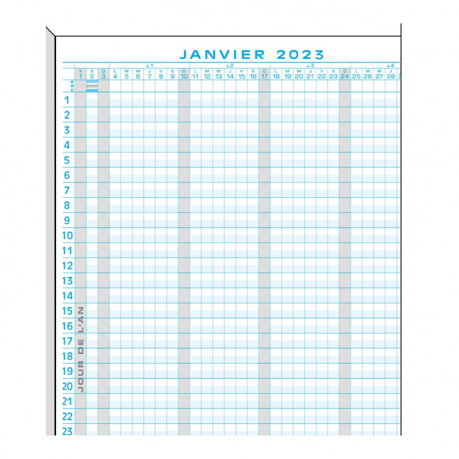 Planning des congés Exacompta VACANCES ET ABSENSES