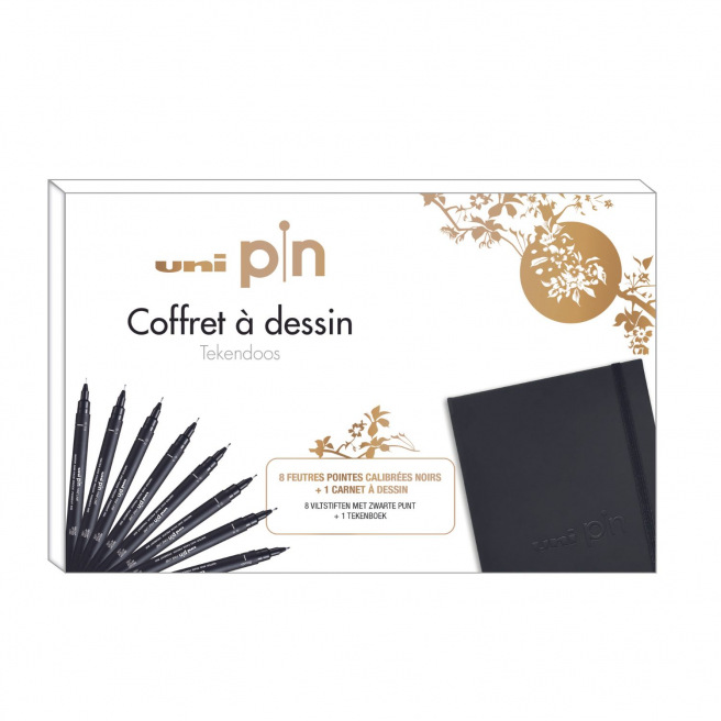 Cadeauset van gekalibreerde Uni-ball PIN stiften Cadeauset van gekalibreerde Uni-ball PIN stiften