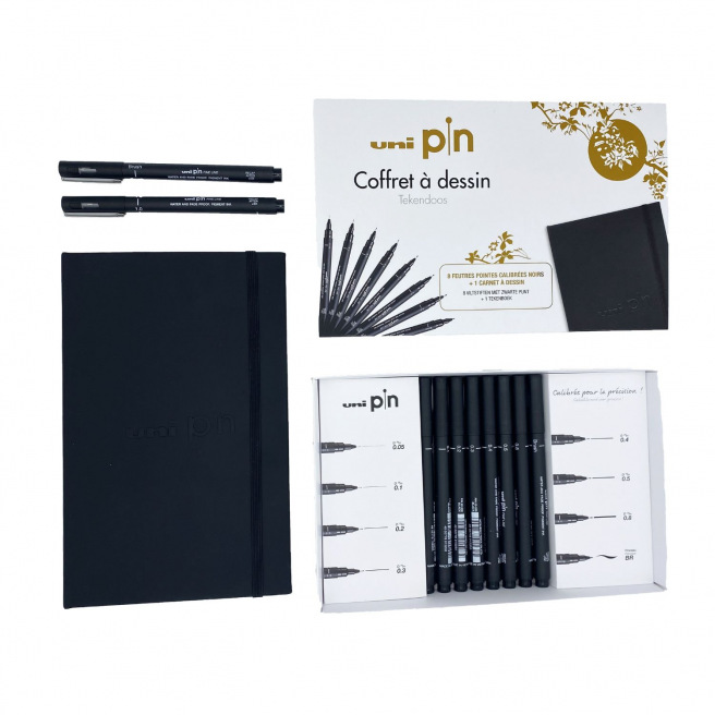 Cadeauset van gekalibreerde Uni-ball PIN stiften Cadeauset van gekalibreerde Uni-ball PIN stiften